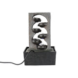 4 Tiered Cascading Tabletop Water Fountain with LED Lights