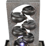 4 Tiered Cascading Tabletop Water Fountain with LED Lights