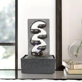 4 Tiered Cascading Tabletop Water Fountain with LED Lights