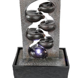 4 Tiered Cascading Tabletop Water Fountain with LED Lights
