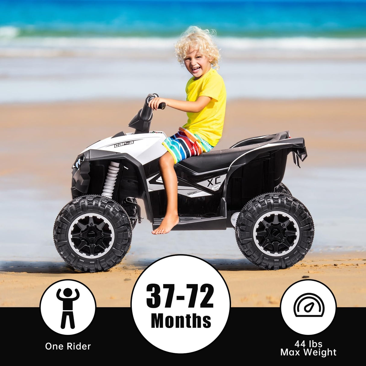 4-Wheeler Off-Road 4WD Car Toy 12V Kids Ride-On Electric ATV