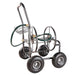 4 Wheels Portable Garden Hose Reel Cart with Storage Basket - 4 Wheels