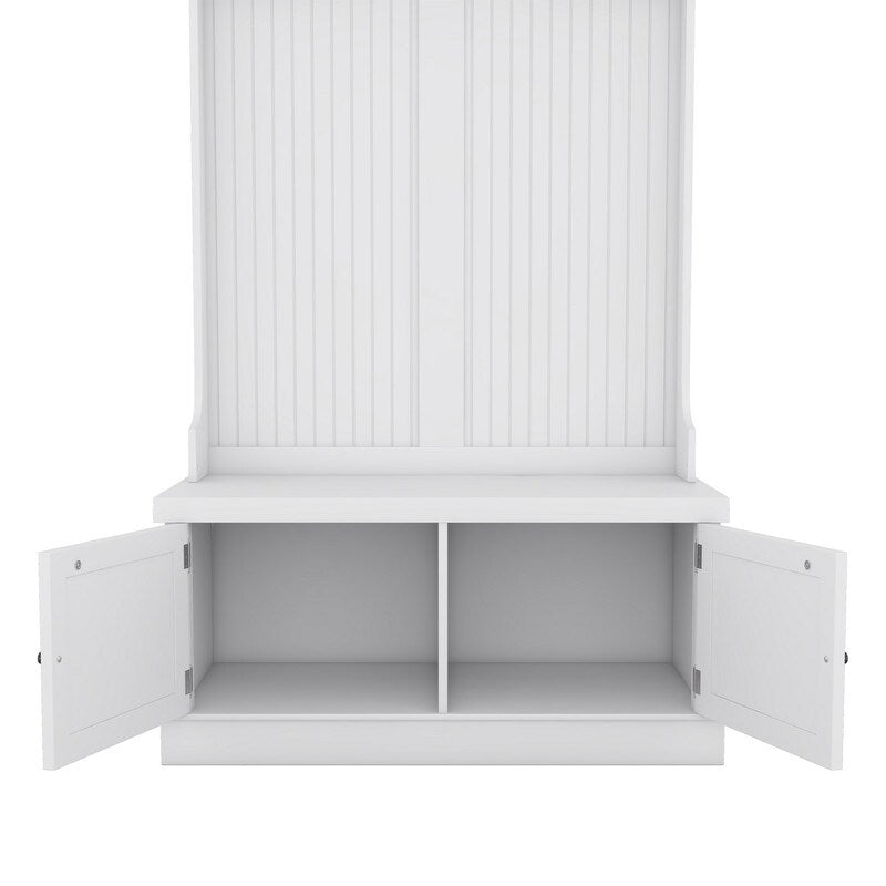 4-in-1 Hall Tree with Storage Shoe Bench for Entryway and Hallway