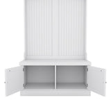 4-in-1 Hall Tree with Storage Shoe Bench for Entryway and Hallway