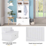 4-in-1 Hall Tree with Storage Shoe Bench for Entryway and Hallway