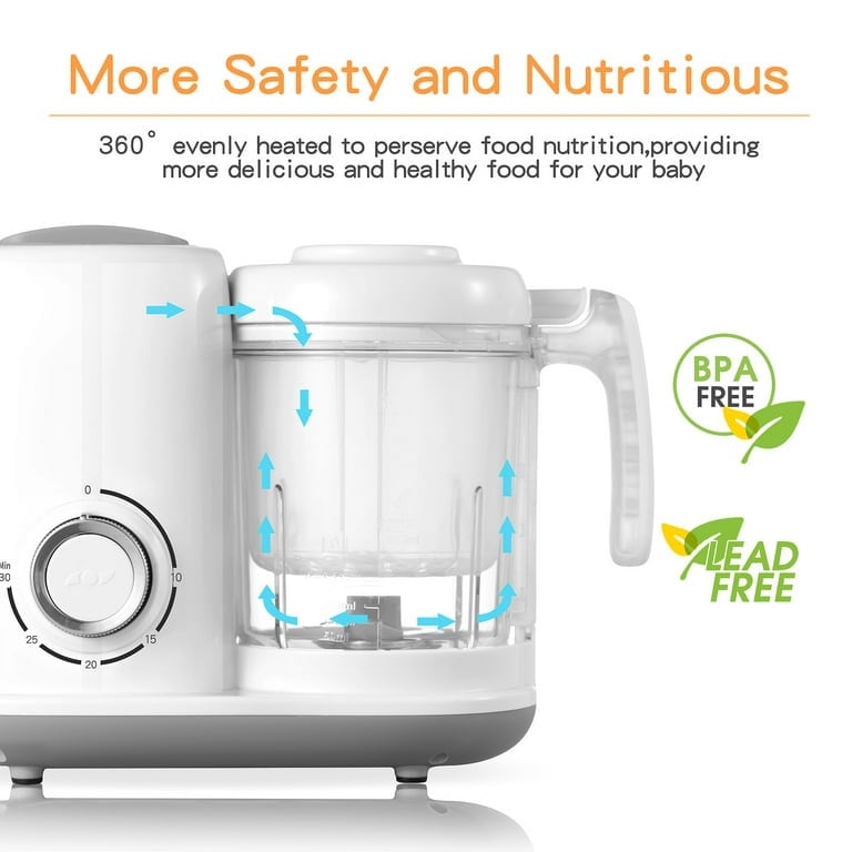 4-in-1 Mini Baby Food Maker Food Processor Blender Cook healthy Toddler Feeding