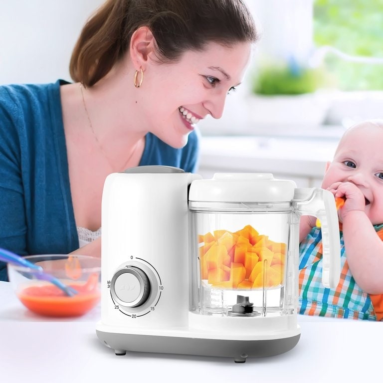 4-in-1 Mini Baby Food Maker Food Processor Blender Cook healthy Toddler Feeding