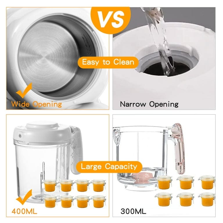 4-in-1 Mini Baby Food Maker Food Processor Blender Cook healthy Toddler Feeding