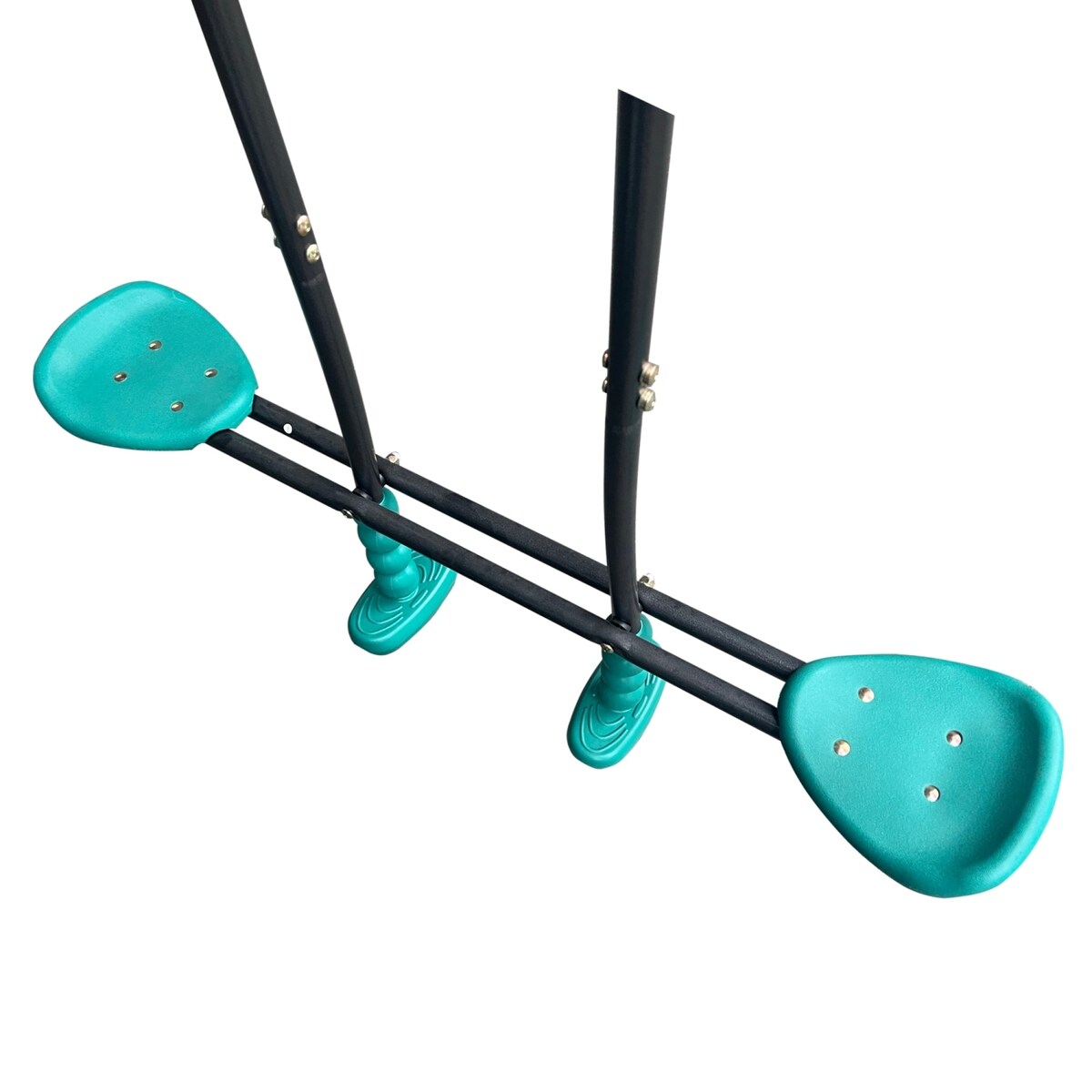 4 in 1 Outdoor Playground Large Children Metal Swing Set for Age 3 Up