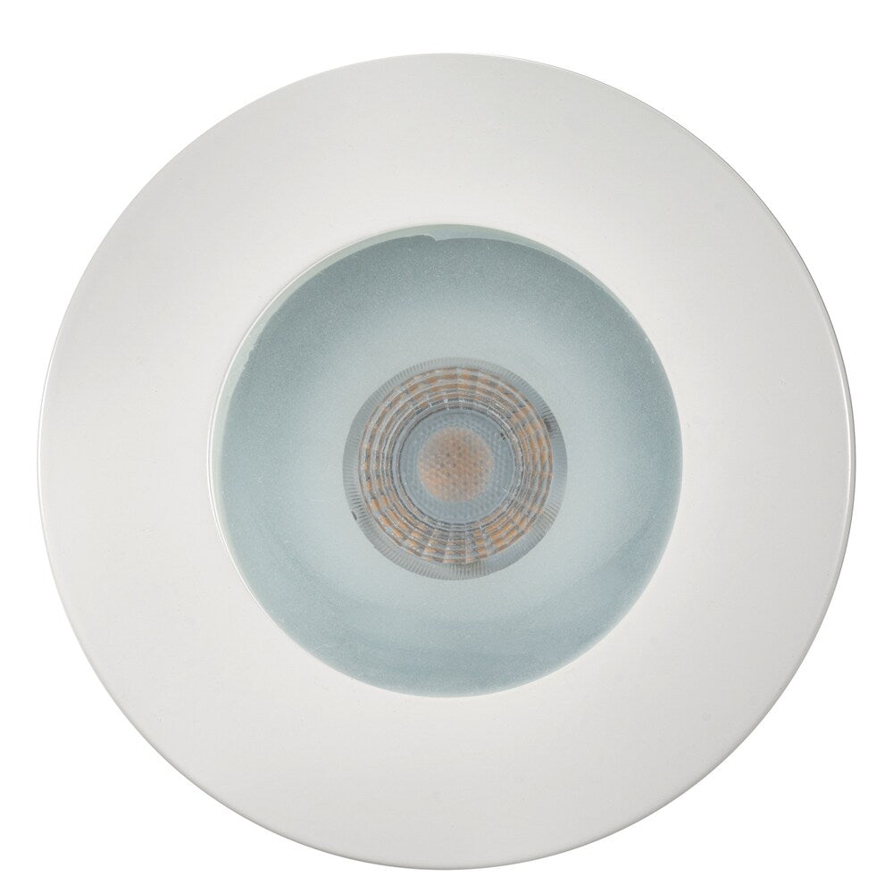 4 in. Glossy White IC Rated Recessed Lighting Kit, LED Bulb Included