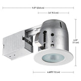 4 in. Glossy White IC Rated Recessed Lighting Kit, LED Bulb Included