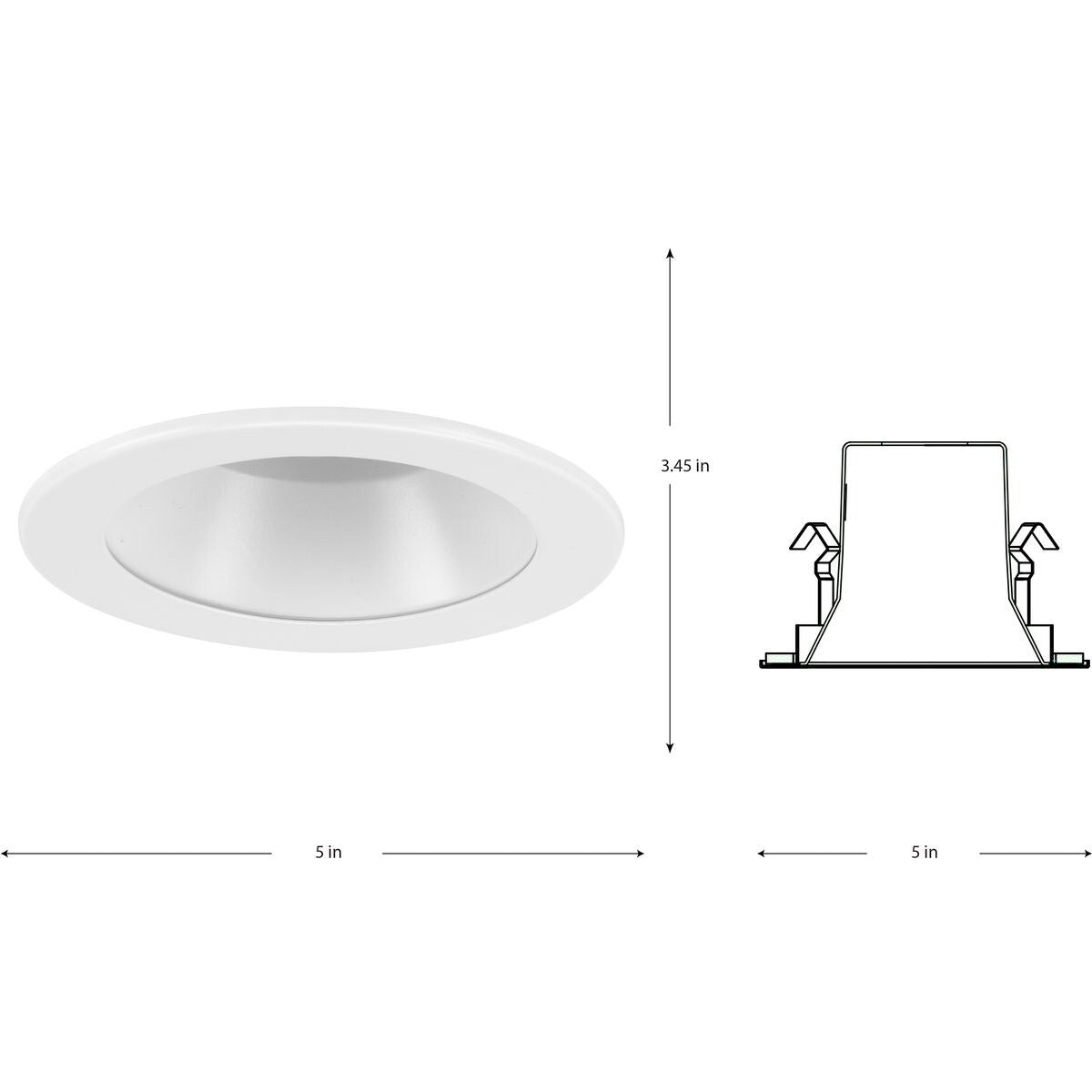 4 in. Satin White Recessed Open Trim for 4 in. Housing - Medium