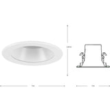 4 in. Satin White Recessed Open Trim for 4 in. Housing - Medium