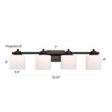 4-light Oil Rubbed Bronze Bath/ Vanity Light