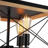 4-light Square Kitchen Island Rustic Chandeliers