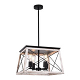 4-light Square Kitchen Island Rustic Chandeliers
