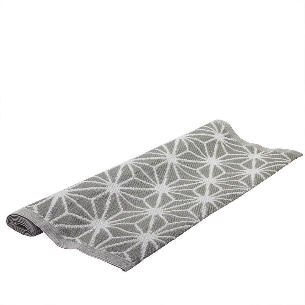Basic Luxury Gray and White Area Rug - 4' x 6'
