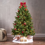 4.5-foot Mixed Spruce Pre-Lit String Light or Unlit Hinged Artificial Christmas Tree by Christopher Knight Home