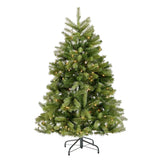 4.5-foot Mixed Spruce Pre-Lit String Light or Unlit Hinged Artificial Christmas Tree by Christopher Knight Home