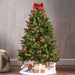 4.5-foot Mixed Spruce Pre-Lit String Light or Unlit Hinged Artificial Christmas Tree by Christopher Knight Home