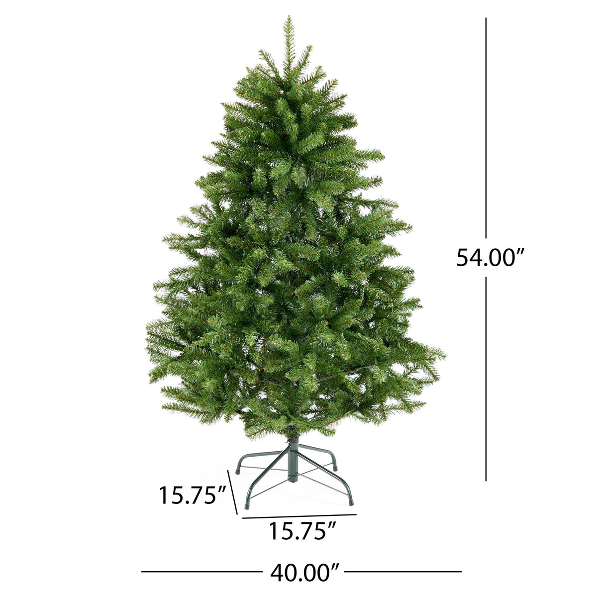 4.5-foot Norway Spruce Pre-Lit String Light or Unlit Hinged Artificial Christmas Tree by Christopher Knight Home