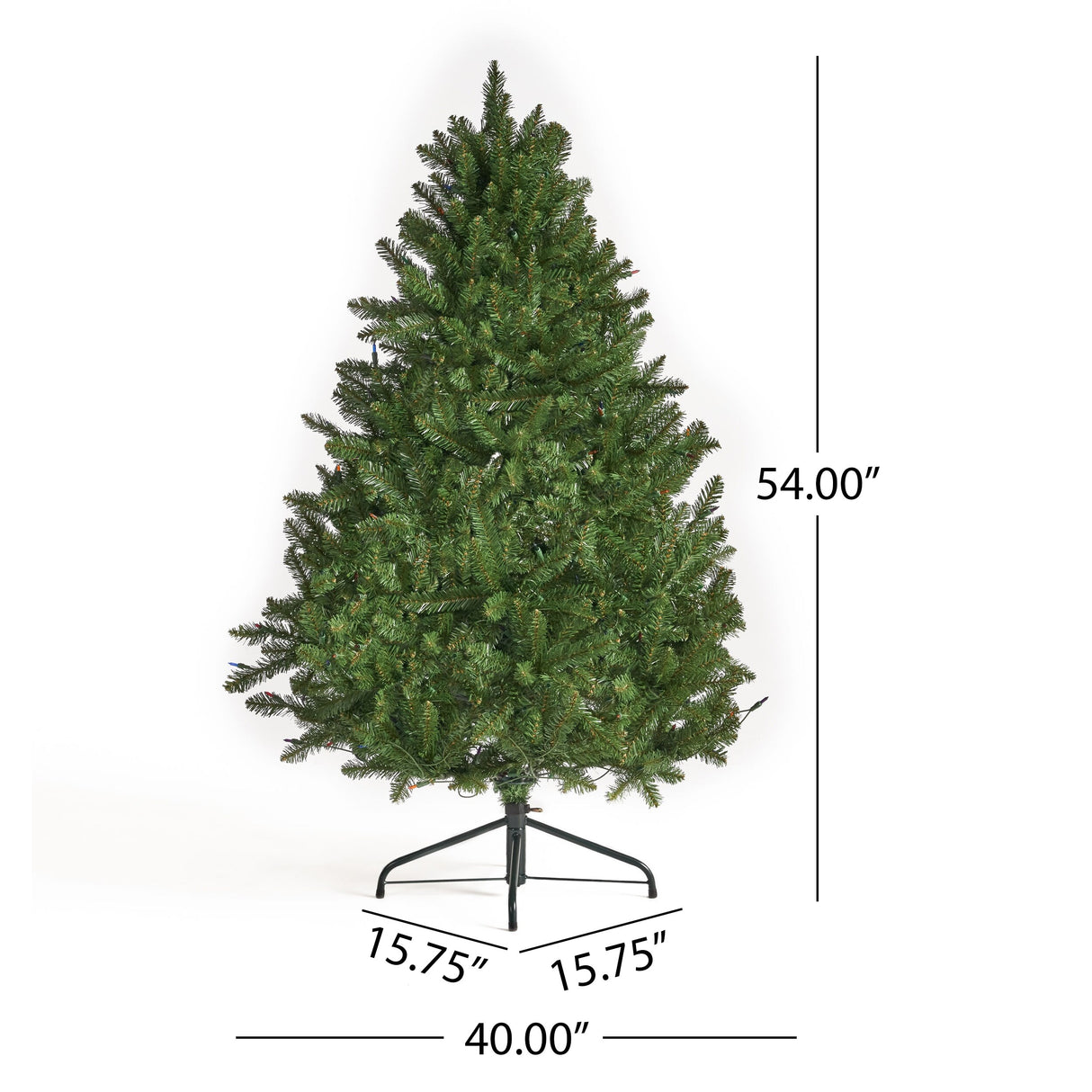 4.5-foot Norway Spruce Pre-Lit String Light or Unlit Hinged Artificial Christmas Tree by Christopher Knight Home