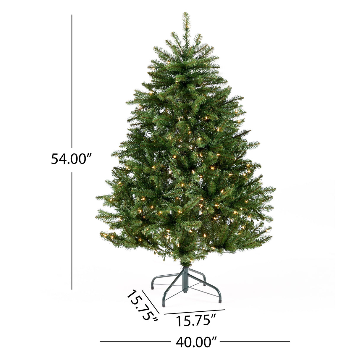 4.5-foot Norway Spruce Pre-Lit String Light or Unlit Hinged Artificial Christmas Tree by Christopher Knight Home