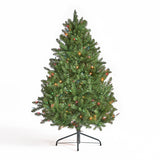 4.5-foot Norway Spruce Pre-Lit String Light or Unlit Hinged Artificial Christmas Tree by Christopher Knight Home