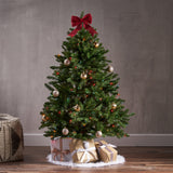 4.5-foot Norway Spruce Pre-Lit String Light or Unlit Hinged Artificial Christmas Tree by Christopher Knight Home