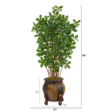 4.5' Black Olive Artificial Tree in Decorative Planter - 15"