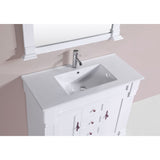 40-inch Balboa White Single Traditional Vanity with Integrated Sink