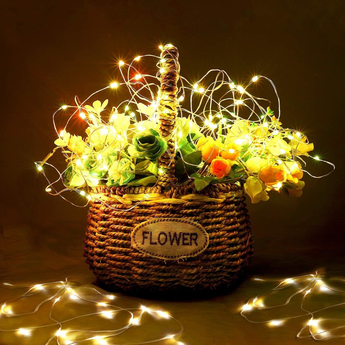 40 Ft 16 Colors Changing String Lights with Remote Control - Yellow