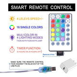 40 Ft 16 Colors Changing String Lights with Remote Control - Yellow