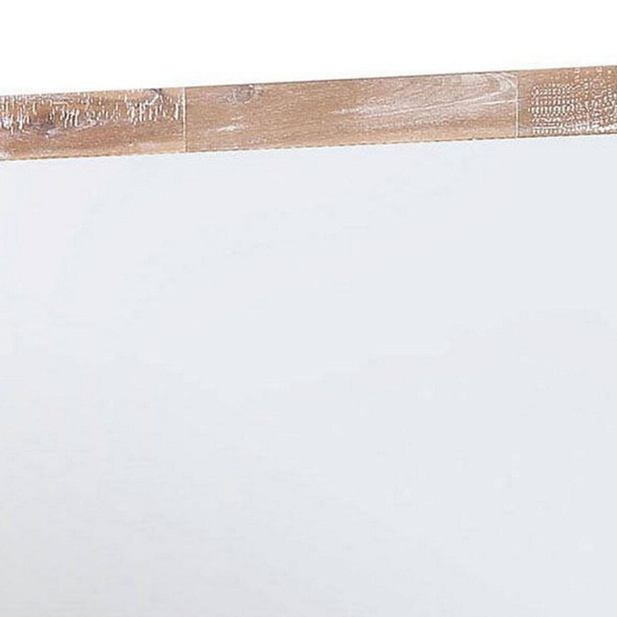 40 Inch Rustic Style Wooden Frame Square Mirror, Gray