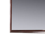 40 Inches Square Wood Encased Mirror, Brown