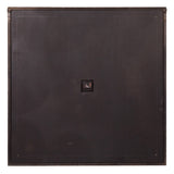 40" Oversized Square Distressed Wood Plank and Metal Square Wall Clock