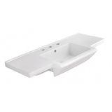 40-in. W 3H8-in. Ceramic Top Set In White Color - Overflow Drain Incl.