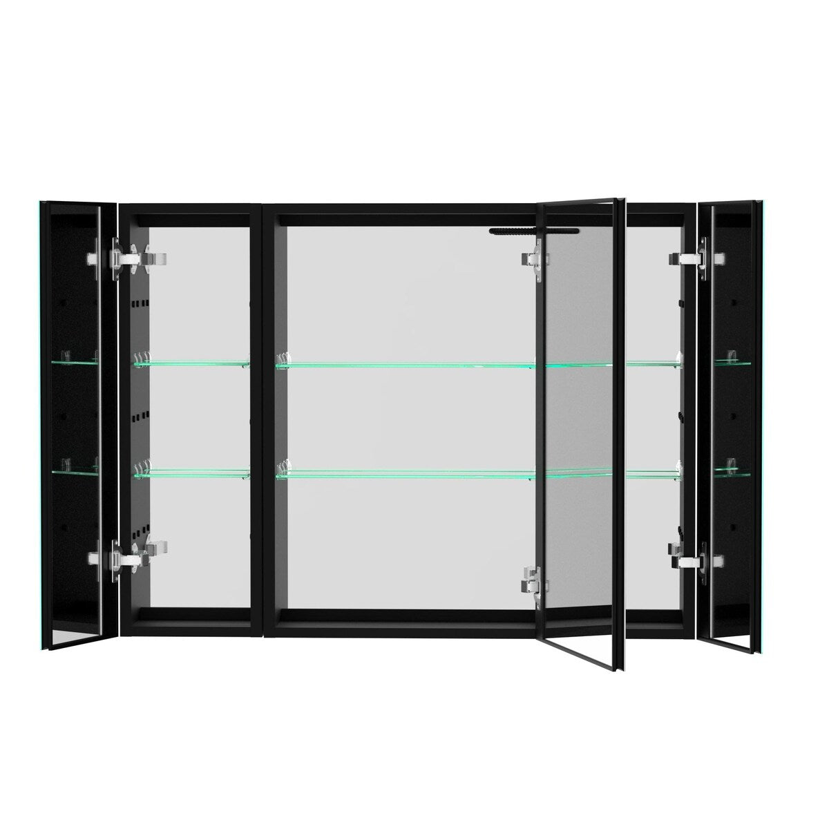 40 in.W x 30 in. H Aluminum Surface Mounted LED Medicine Cabinet with Doors and Mirrors - 40'' X 30''