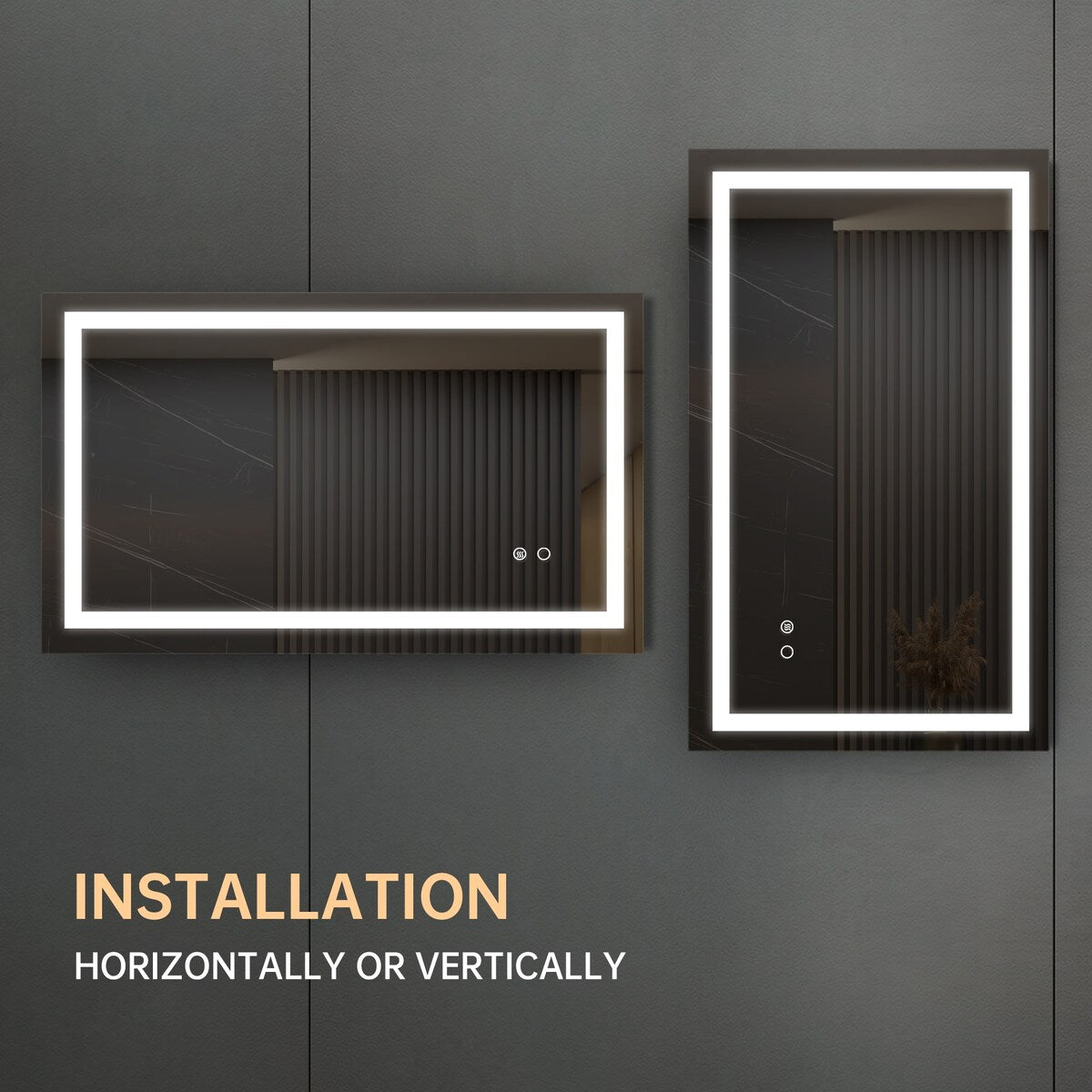 40 x 24 LED Lighted Bathroom Wall Mounted Mirror