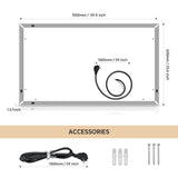 40 x 24 LED Lighted Bathroom Wall Mounted Mirror