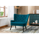 40.16" W Polyester Accent Chairs with Tufted Back, Padded Seat and Metal Legs