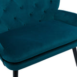 40.16" W Polyester Accent Chairs with Tufted Back, Padded Seat and Metal Legs