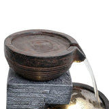 40.1" Garden Water Fountains with LED Lights
