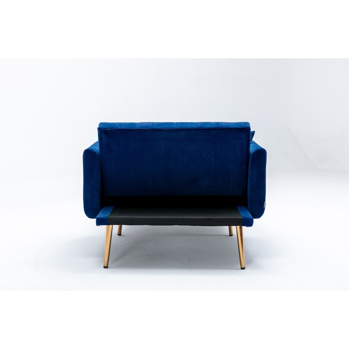 40.94" W Velvet Chaise Lounge Chair with Button Tufted Cushion and Ottoman