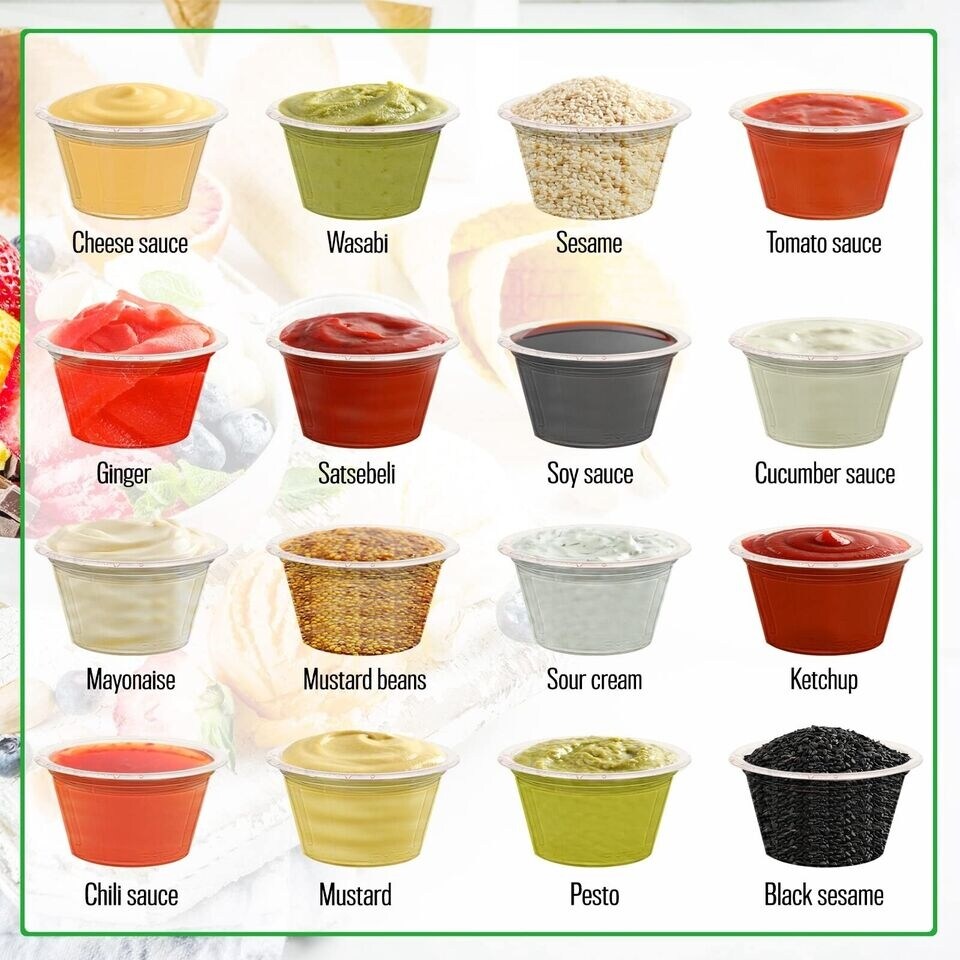 400 Pcs 2oz Plastic Containers with Lids