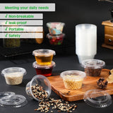 400 Pcs 2oz Plastic Containers with Lids