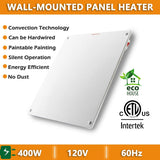 400-Watt Ceramic Wall Mounted/Freestanding Heater Panel with Overheat Protection