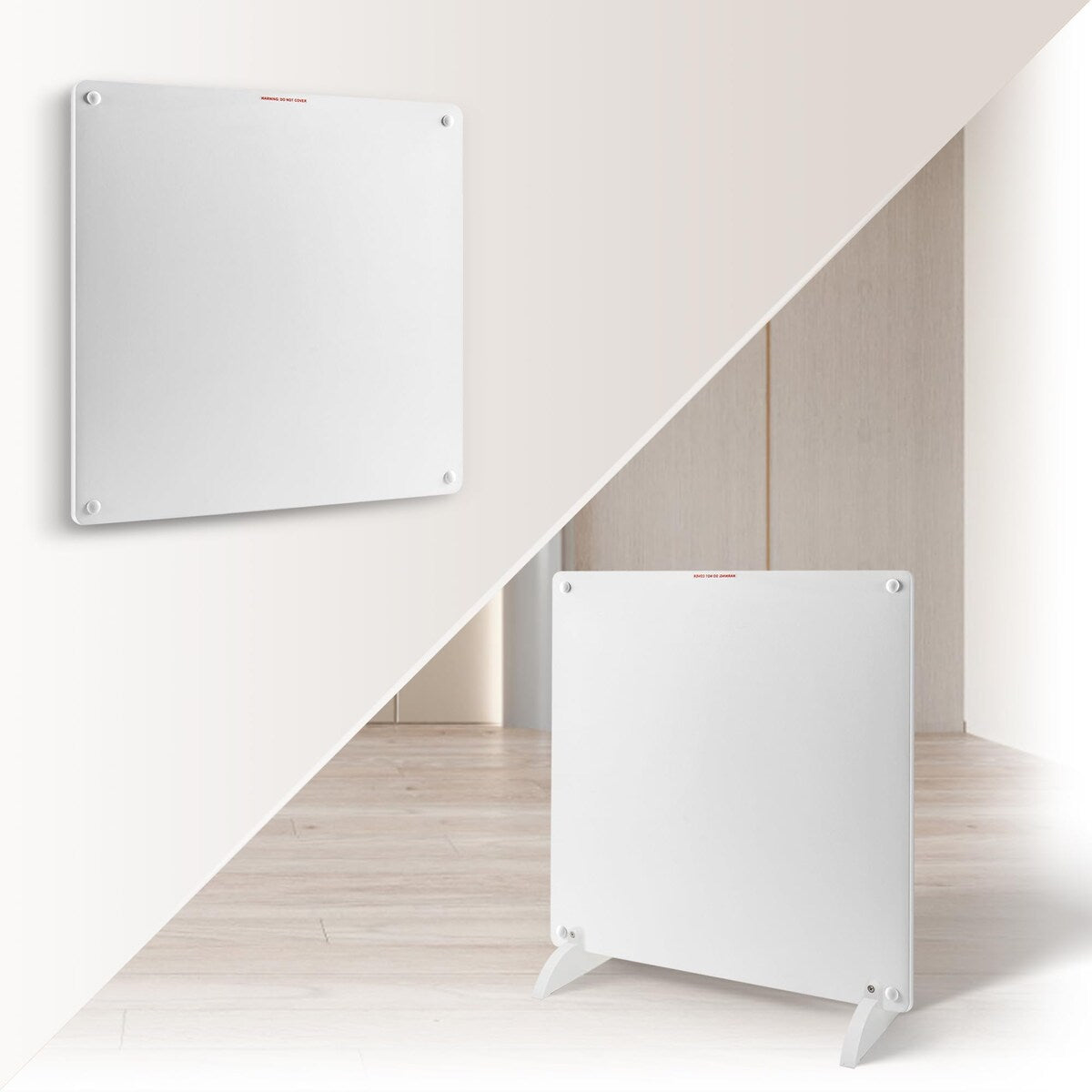 400-Watt Ceramic Wall Mounted/Freestanding Heater Panel with Overheat Protection