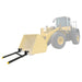 4000lbs 60" Clamp-On Pallet Forks Skid Steer Loader Bucket with Adjustable Stabilizer Ba