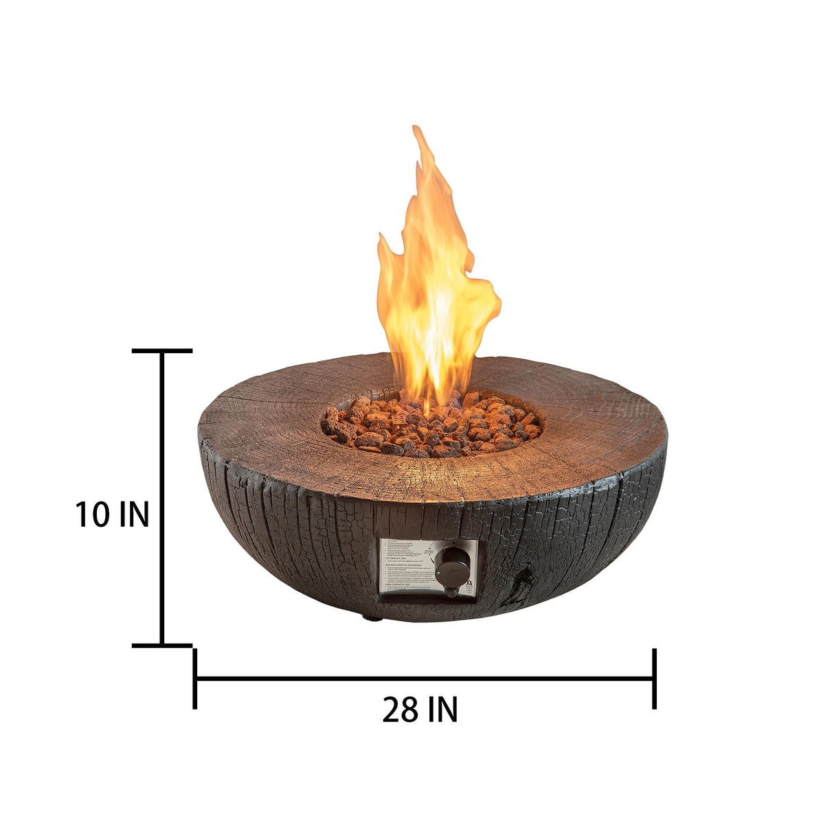 30,000 BTU Outdoor Fire Pits Patio Propane Gas Fire Pit for Outside